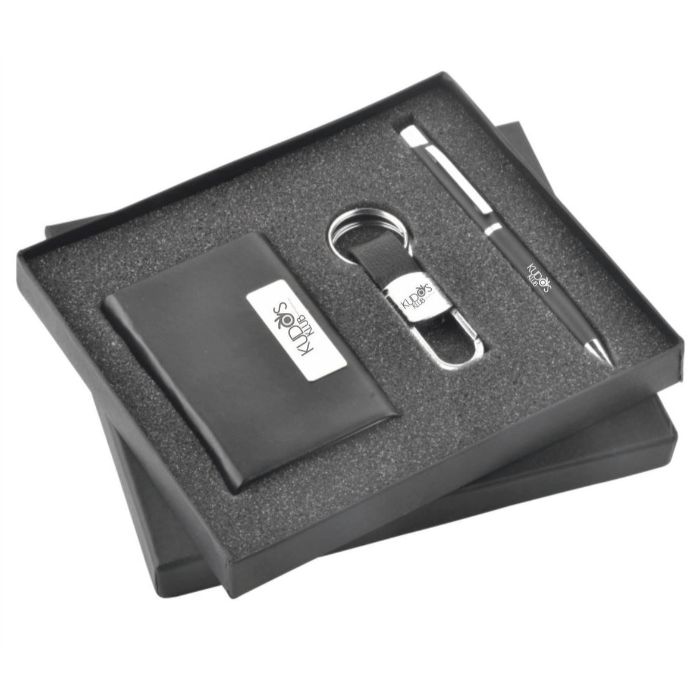 3 in 1 Set : Visiting Card Holder, Keychain and Pen