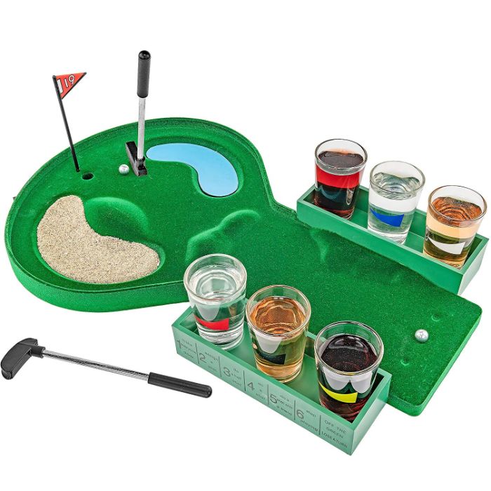 Golf Shot Glass Drinking Game Set