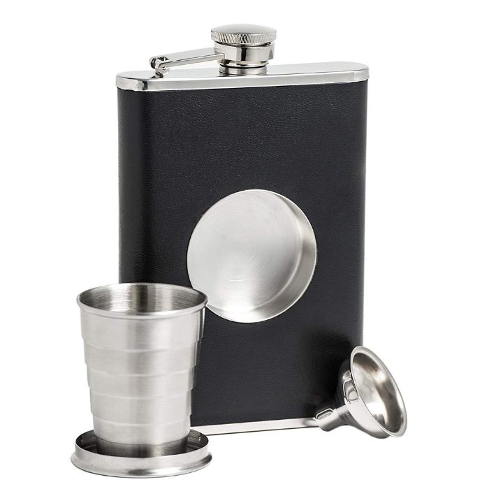 Hip Flask With Folding Glass And Funnel