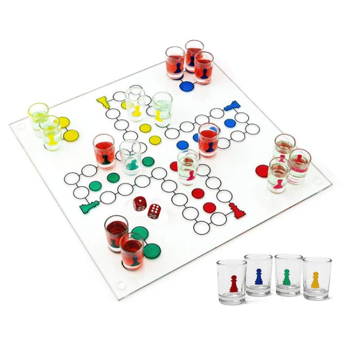 Ludo Drinking Game With Shot Glasses