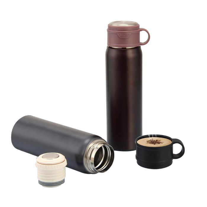 Push Button Vacuum Flask with Cup