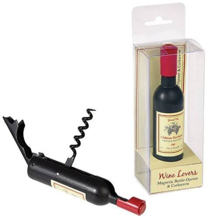 Wine Bottle Shape Opener And Corkscrew